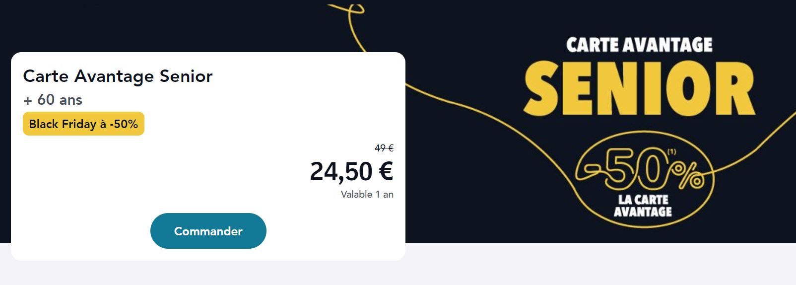 Carte SNCF Senior pour qui, avantages, prix, promotion